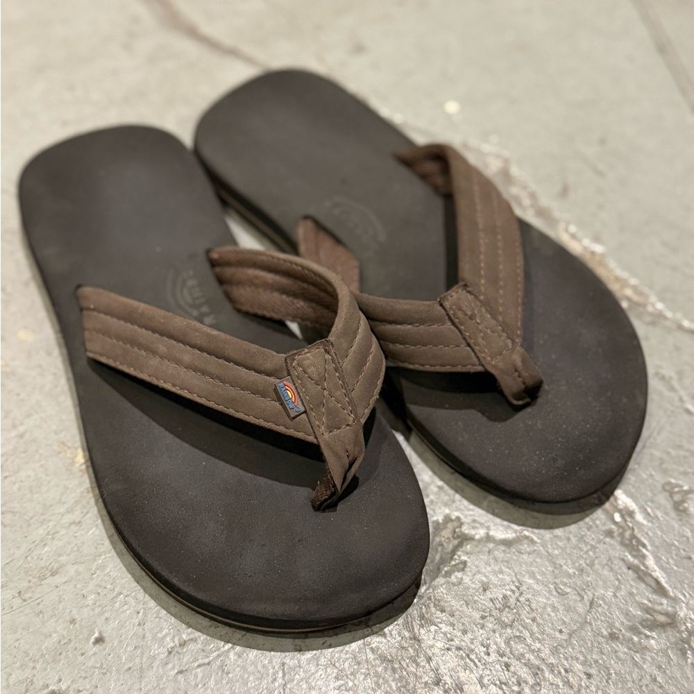 Rainbow Kids Brown Flip Flops